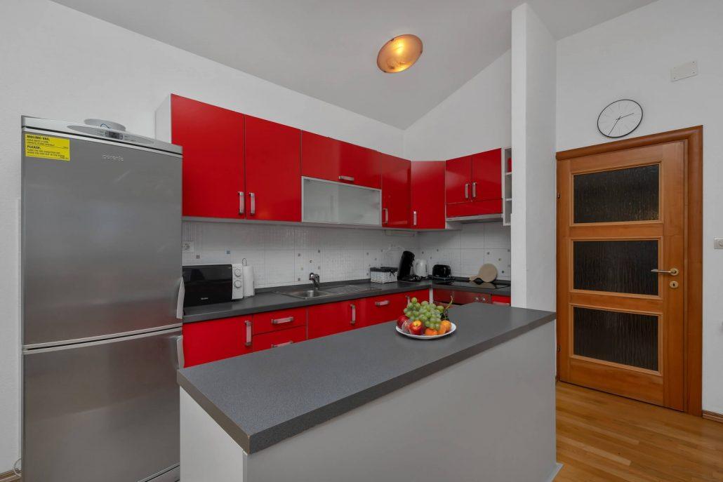 Villa Makar first floor bedroom, kitchen, balcony, and living area photo 14